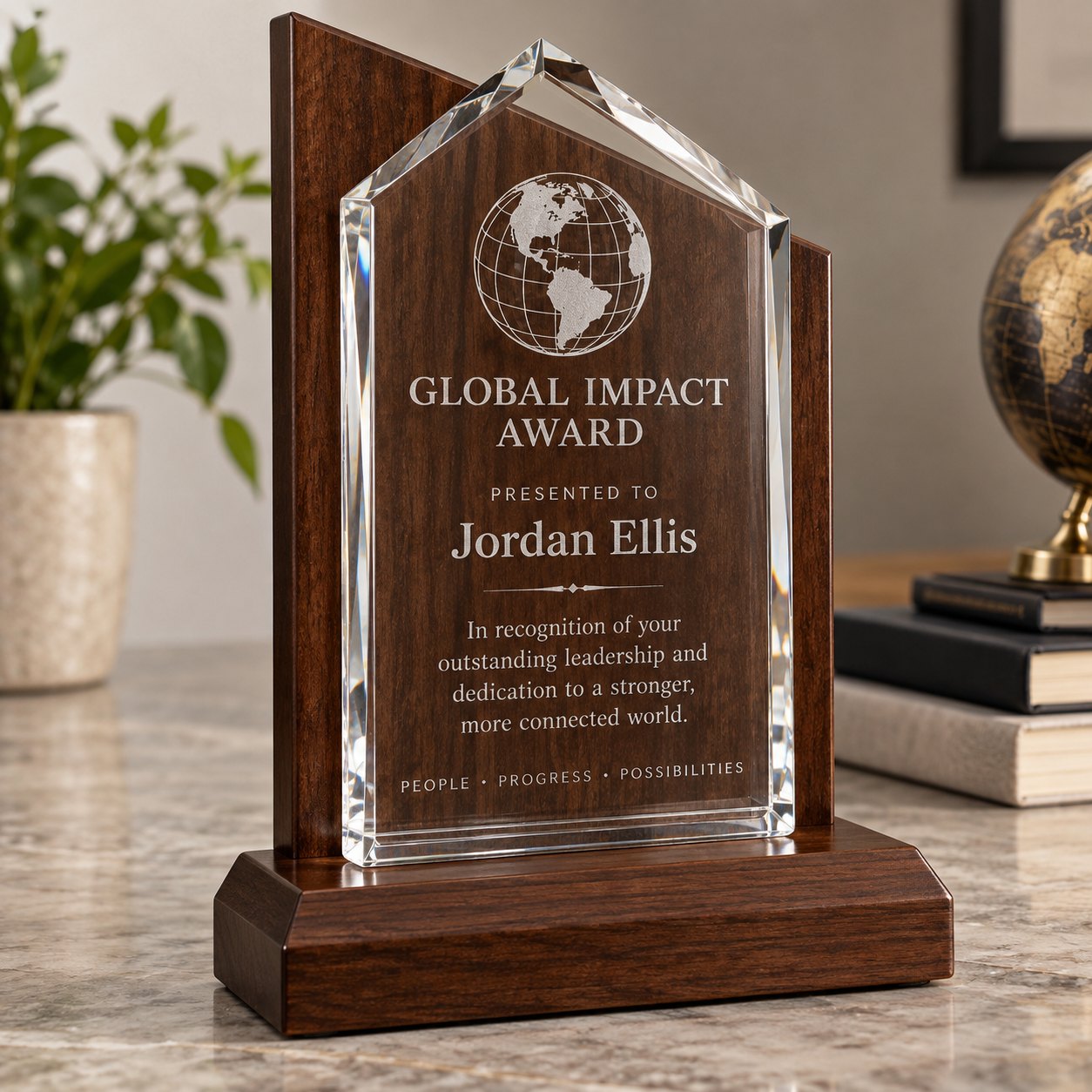 Engraved Plaques & Awards sample printed by PPS