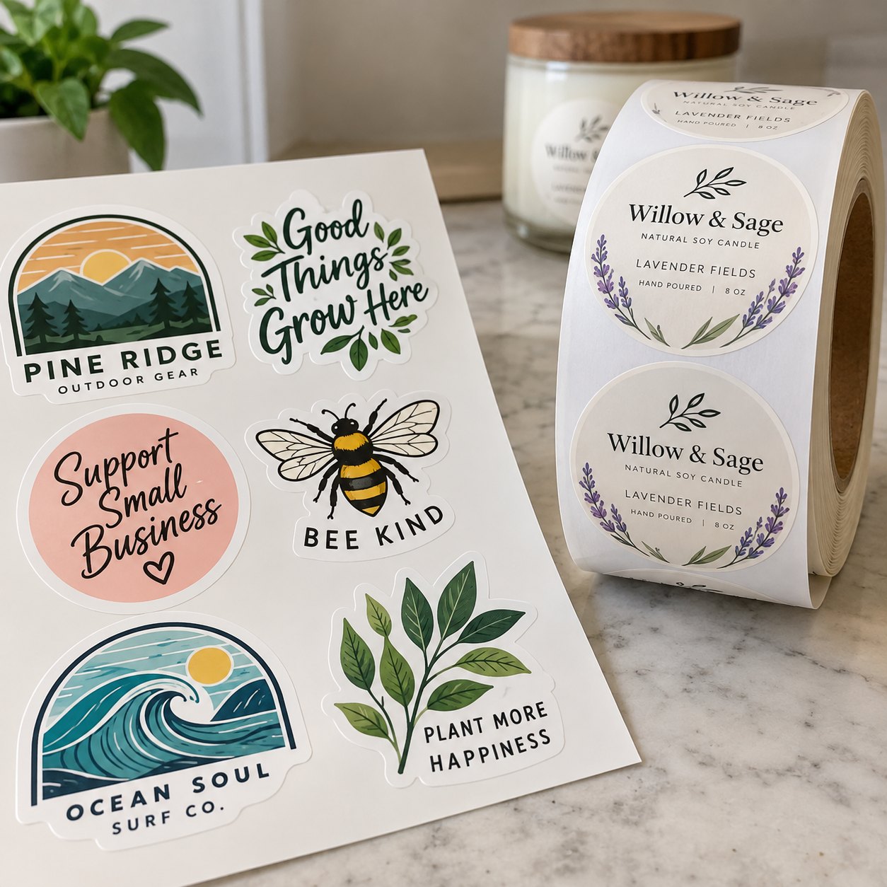 Stickers & Labels sample printed by PPS